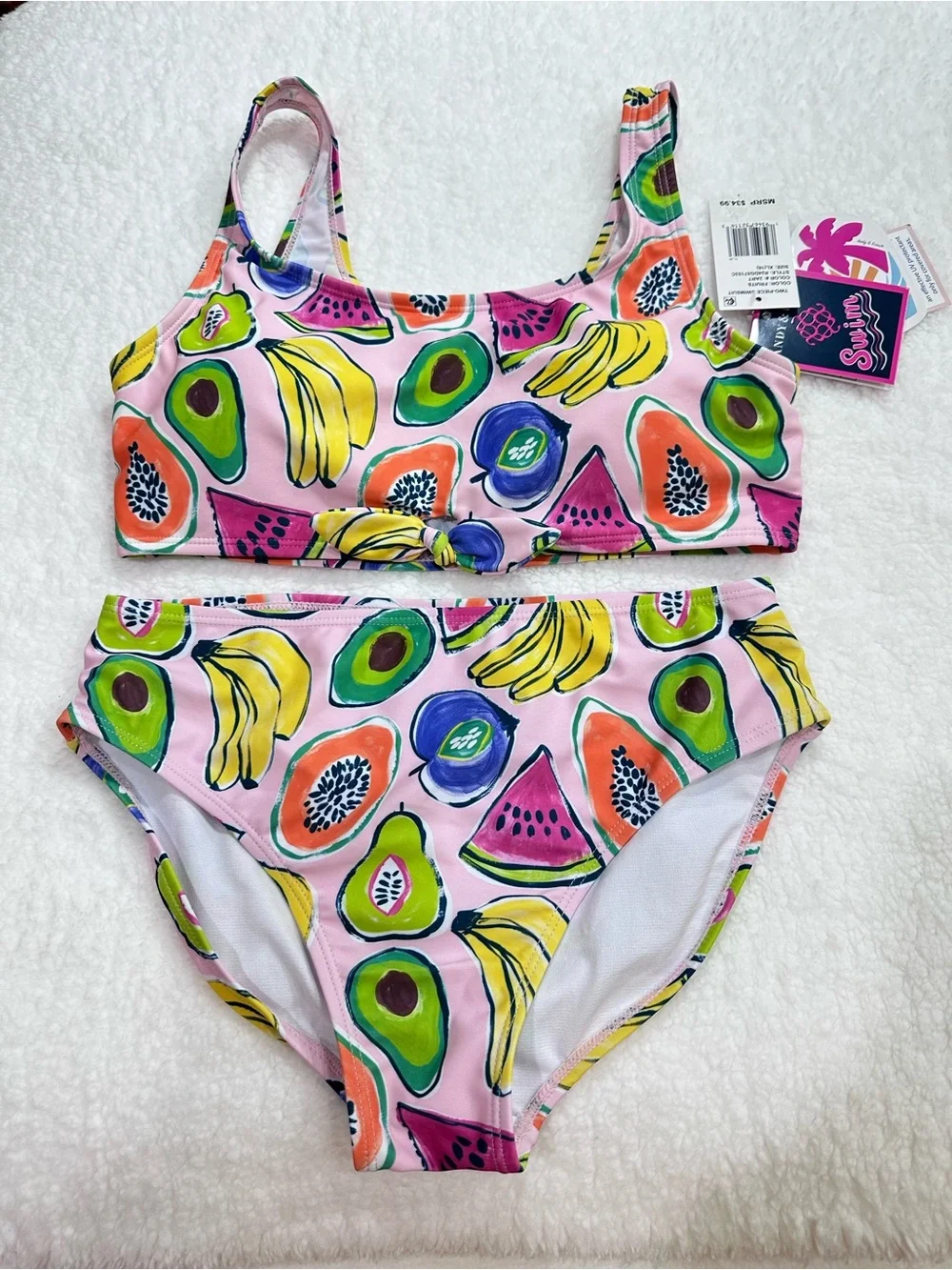 Girl’s Colorful Fruit Print Bikini Set